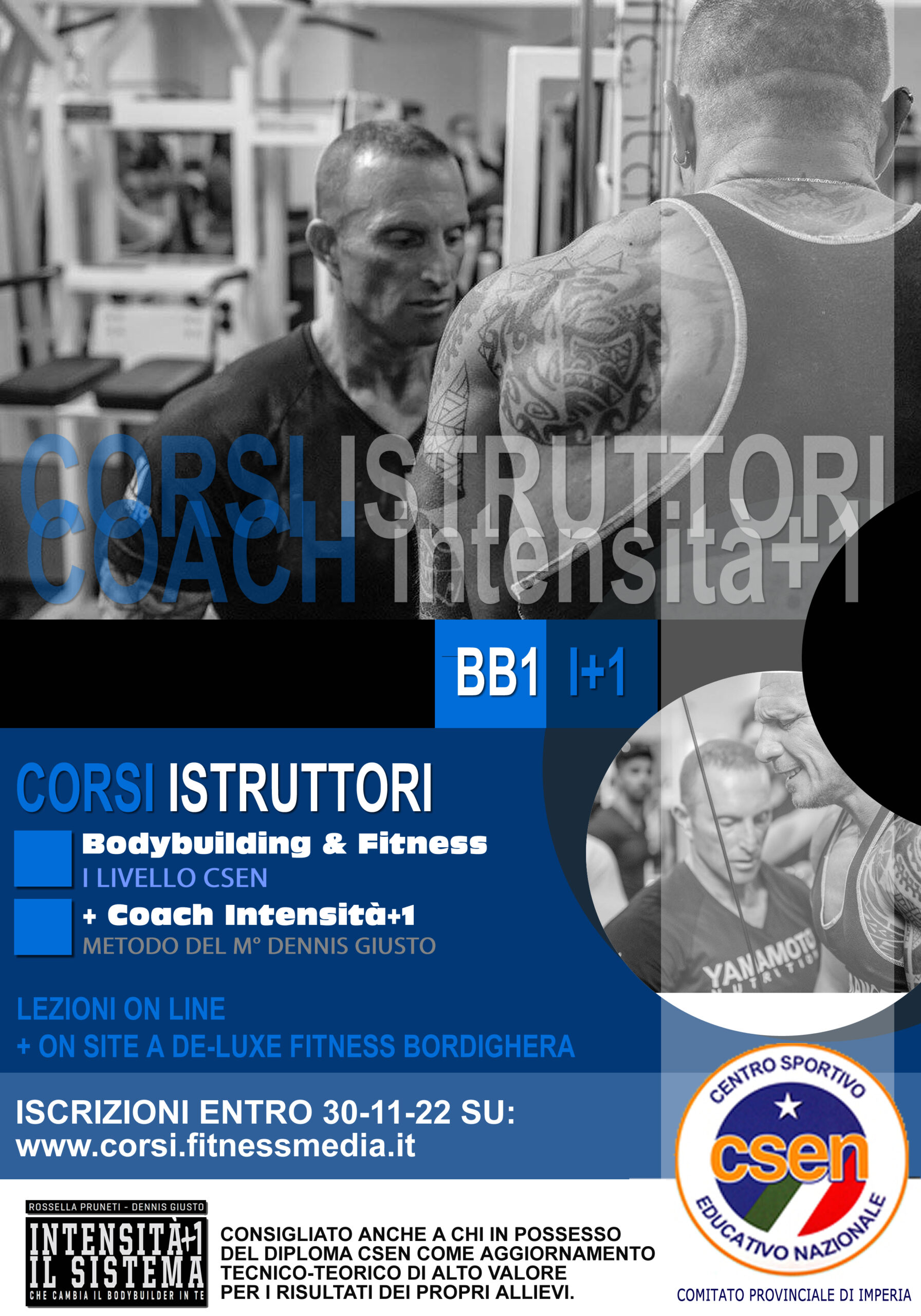 ONLINE – Istruttore Bodybuilding Intensità+1 – 1° livello CSEN